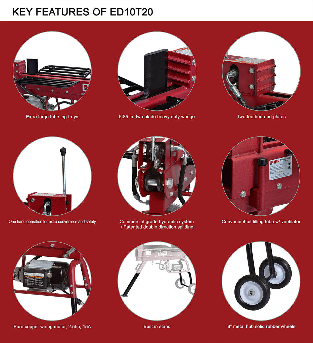 10 Ton Electric Log Splitter