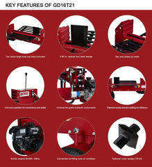 16 Ton Dual Action Gas Log Splitter