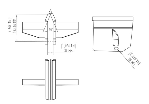 Boss Industrial 4- Way Wedge (Compatible Models: GB series, 3PT22T25, 3PT28T25, 3PT35T25)